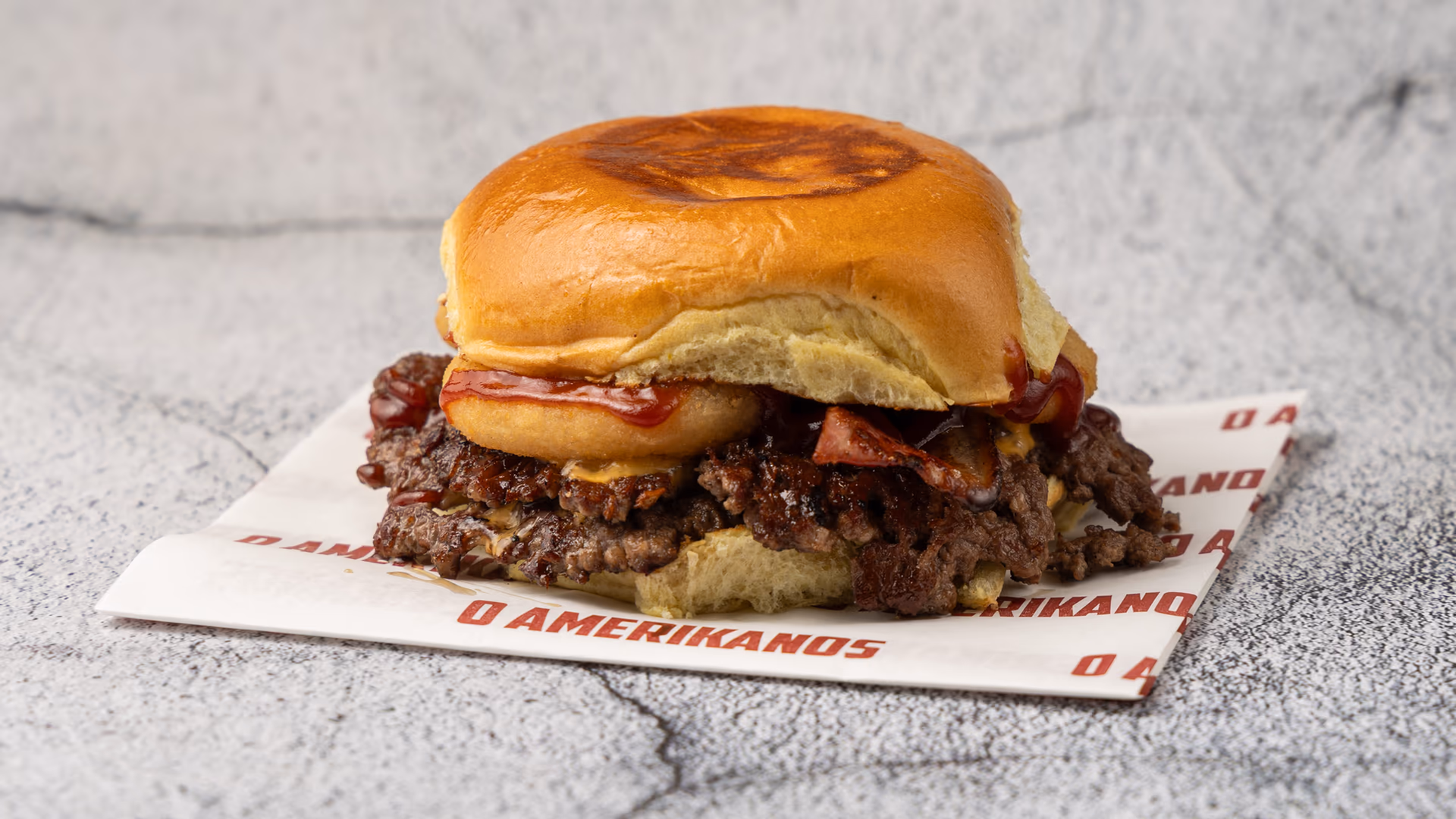 A juicy double smash burger with American cheese